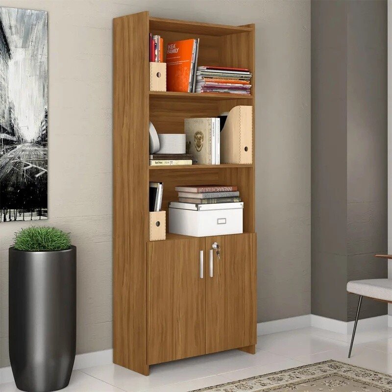 Combo - Multiuso Escritório 2 Portas Larg. 0.70m + Mesa Office NT 51015 Larg. 1.21m Freijó - Notável - Imagem 7