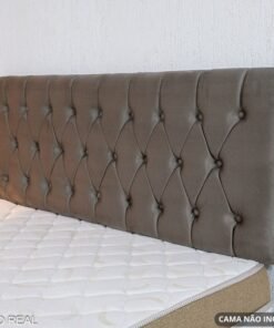 Painel Casal 1.40 Lavínia Veludo Cinza