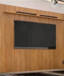 OUTLET - Painel Curitiba Cinamomo Frisado TV até 75 Polegadas Larg. 2.24m - Valdemoveis