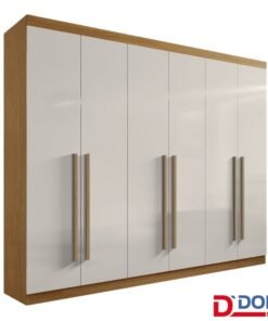 Roupeiro Da Vinci Plus 6 Portas Cinamomo/Off White Larg. 2.75m - D Doro