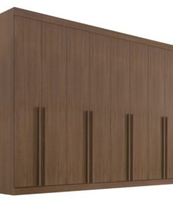 Roupeiro Casal Daymond Castanho 8 Portas 8 Gavetas 100% MDF Larg. 2.75m - D Doro
