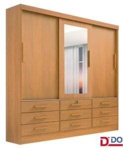 Roupeiro Meridian 3 Portas Cinamomo Larg. 2.00m - D Doro