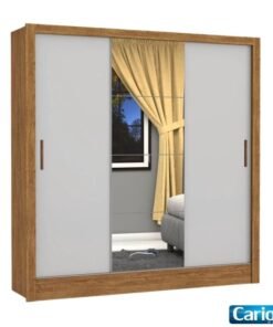 Guarda-roupa Dubai Cinamomo/Off 03 Portas C/ 1 Espelho Larg. 1.79m - Carioca