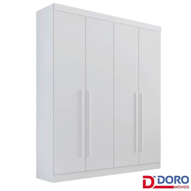 Roupeiro Da Vinci Plus 4 Portas Branco Larg. 1.85m - D Doro