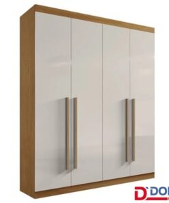 Roupeiro Da Vinci Plus 4 Portas Cinamomo/Off White Larg. 1.85m - D Doro