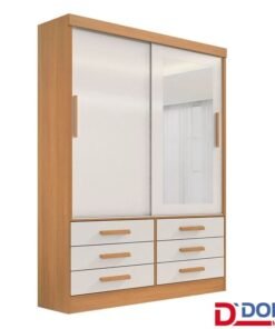 Roupeiro Meridian 2 Portas Cinamomo/Off White Larg. 1.35m - D Doro