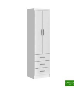 Roupeiro Texas 2 Portas 3 Gavetas Branco Larg. 0.47m - San Marino