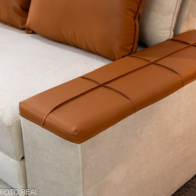 Sofá Cama Orion Larg. 1.46m Veludo Bege 37 - Imagem 13