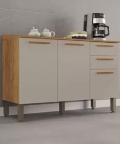 Balcão para Cozinha New Valência larg. 1.20m Cinamomo/Off White Sallêto