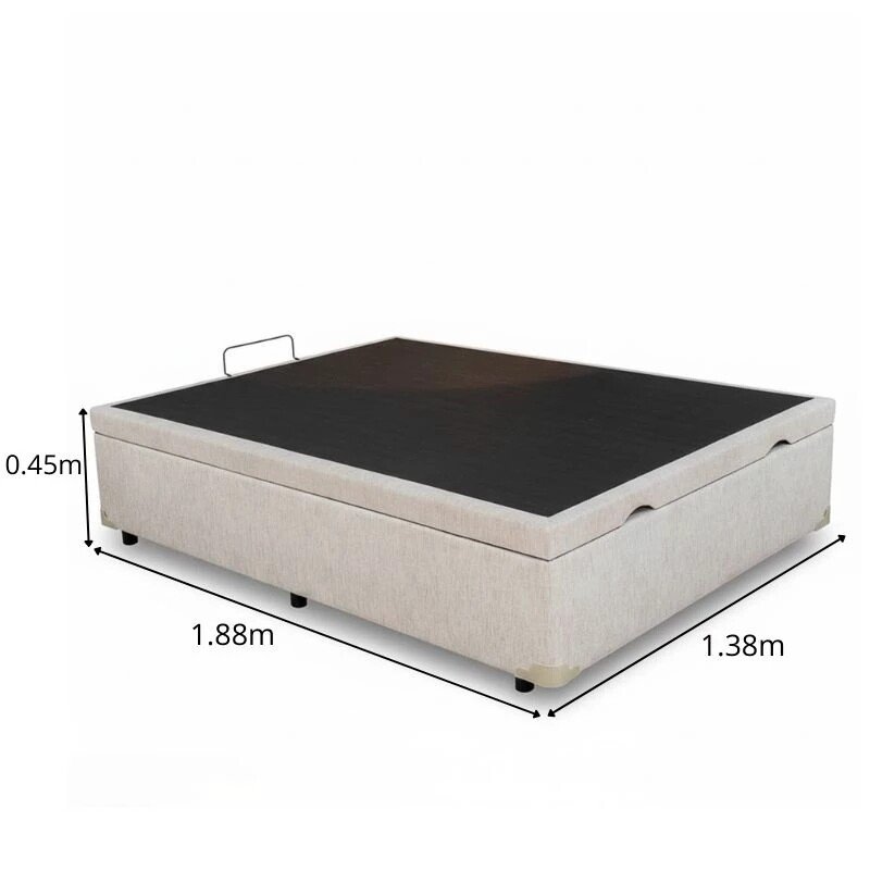 Colchão Casal Due Molas Ensacadas - Viero + Base Box Baú Casal Prime Confort Corino Palha Blindado - Issacar 138x188x71 | Suporta até 240kg - Imagem 9