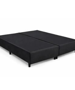 Box Queen Bipartida Corino Preto 158x198 - Ortobel