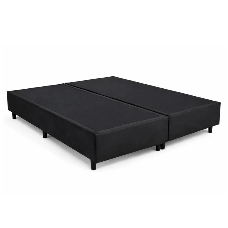 Box Queen Bipartida Corino Preto 158x198 - Ortobel