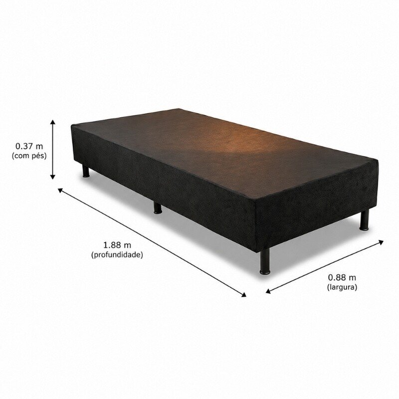 Colchão Solt. Santé Alt 14 Espuma D33 + Box Solt. Sued Preto Ortobel - 88x188x51 | Suporta até 120kg - Imagem 10