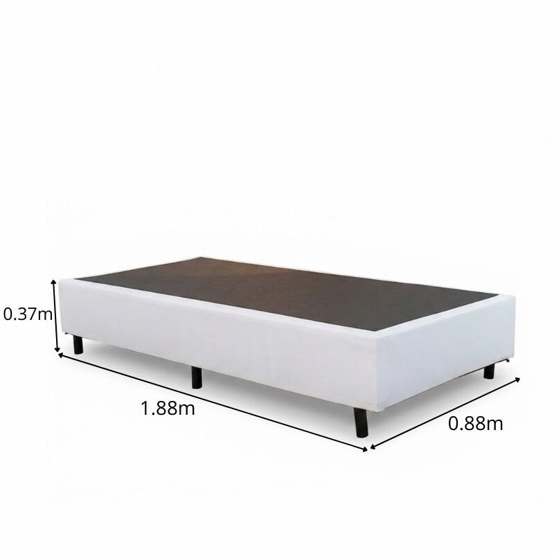 Box Solteiro Korino Branca 88x188x37 - Ortobel - Imagem 3