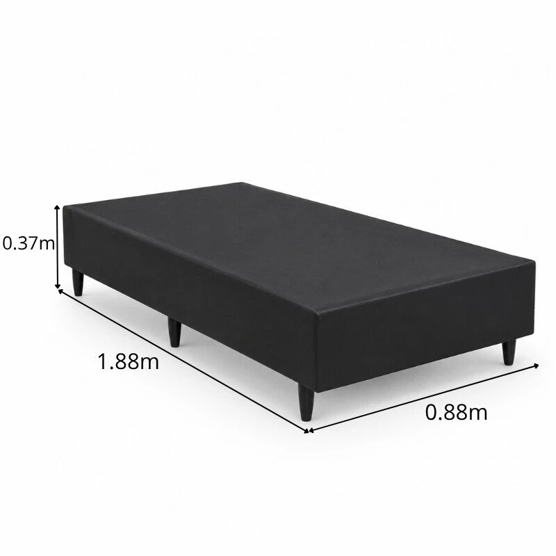 Colchão Solteiro Confort Premium Ortopédico D28 - Inovaflex + Box Solt. Korino Preto Ortobel - 88x188x55 | Suporta até 120kg - Imagem 7