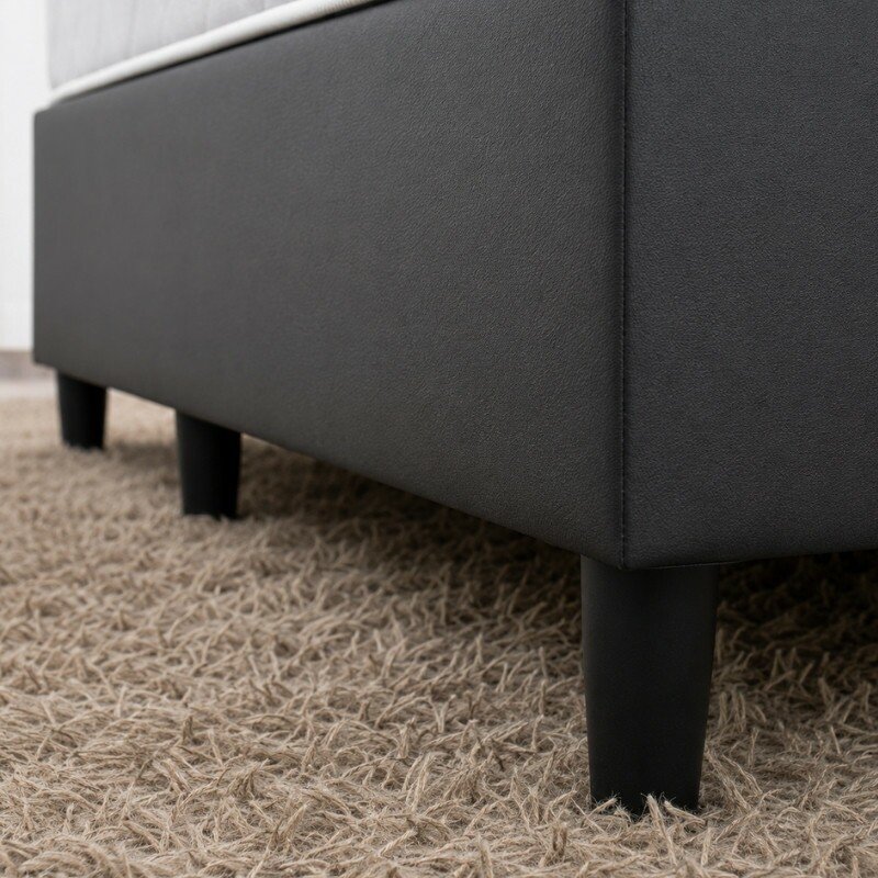 Colchão Solteiro Confort Premium Ortopédico D28 - Inovaflex + Box Solt. Korino Preto Ortobel - 88x188x55 | Suporta até 120kg - Imagem 6