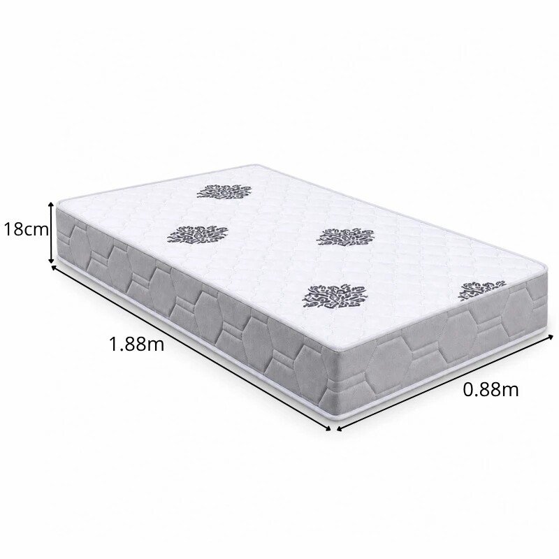 Colchão Solteiro Confort Premium Ortopédico D28 - Inovaflex + Box Solt. Korino Preto Ortobel - 88x188x55 | Suporta até 120kg - Imagem 8