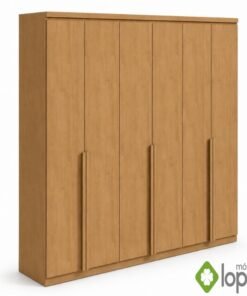 Guarda-roupa Alonzo Amêndoa 6 Portas Larg. 2.30m - Lopas