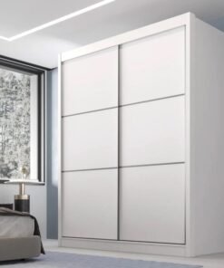 Guarda-roupa Atenas Larg. 1.85m Branco 2 Portas 3 Gavetas - D'Doro