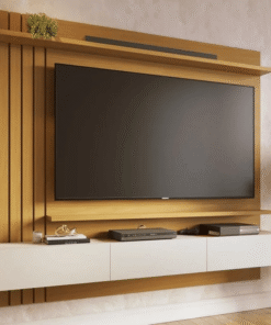 Home Suspenso Juriti Larg. 1.80m Naturale/Off White Matte para TV até 70" - Colibri
