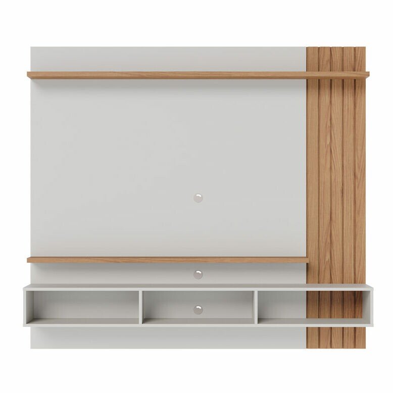 Home Suspenso Juriti Larg. 1.80m Off White Matte/Freijó para TV até 70" - Colibri - Imagem 2