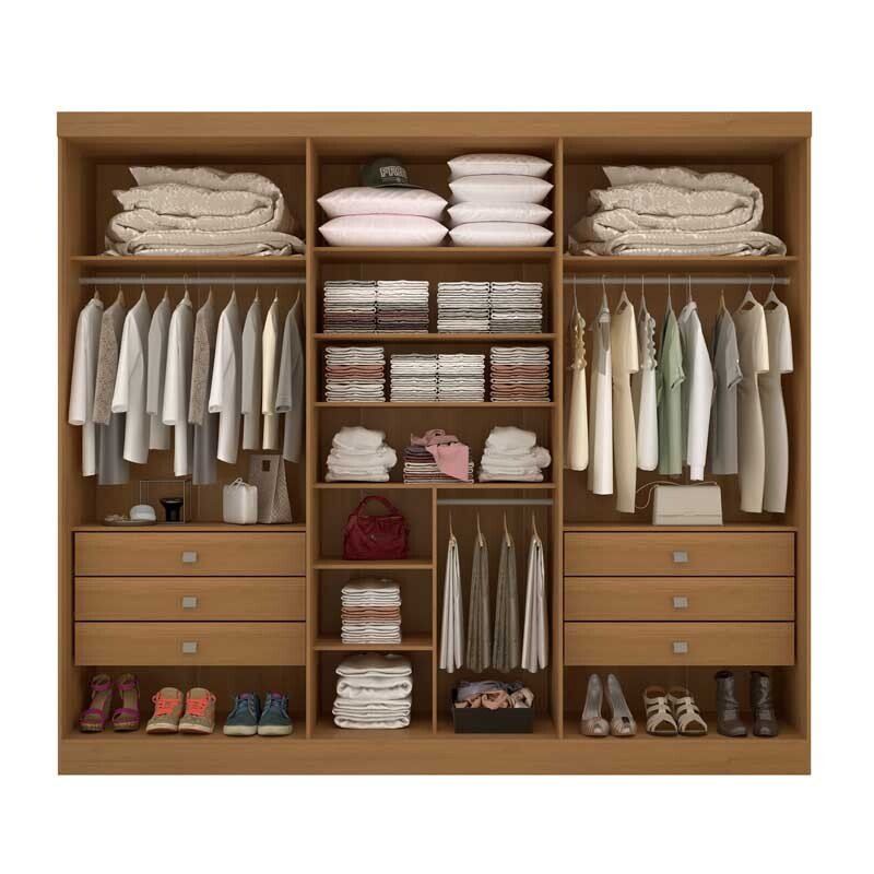 Roupeiro Da Vinci Plus 6 Portas Cinamomo Larg. 2.75m - D Doro - Imagem 2