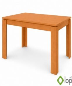 Mesa Athenas 120x80 Amêndoa Clean Tampo Maciço - Móveis Lopas