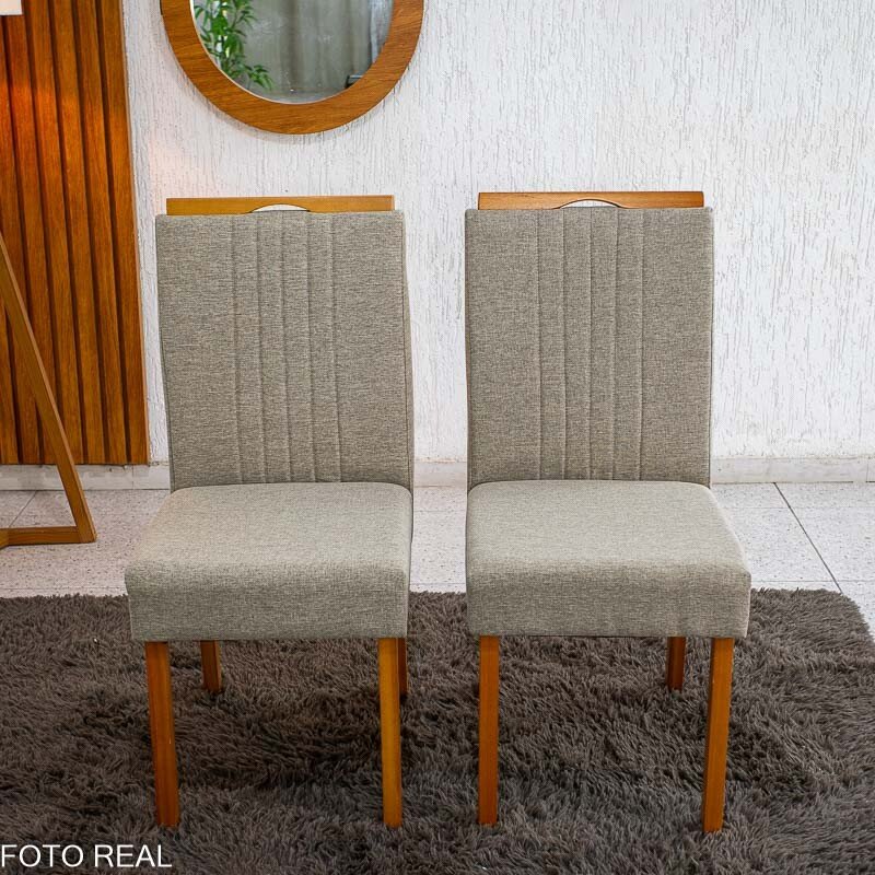 Mesa de Jantar Bali 120×80 Vidro Off/Base Madeira + 4 Cad. Atlanta Linho Bege Cru Madeira Minas Plac - Entregue Montada - Imagem 12