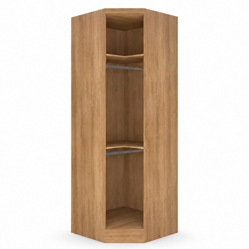 Modulado Cumaru/Fendi Fosco 1 Roupeiro Moderni 4 Pts + 2 Criado Rizon + 1 Canto Oblíquo Rizon C/Espelho + 1 Aéreo 3 portas Rizon - Novo Horizonte - Imagem 13