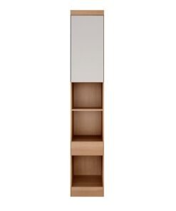 Modulado Criado Rizon Cumaru/Fendi Fosco 1 porta 1 Gaveta 100% MDF Larg. 0.43m - Novo Horizonte