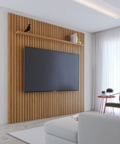Painel Ripado Niágara Larg. 2.50m Freijó para TV's até 85'' - Colibri