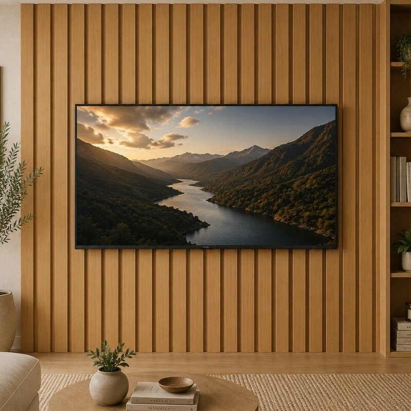 Combo Painel Ripado Plus Modular Nature + Nicho Tucumã Nature/Off + Torre Modular 2.2 Nature + Prateleira Nice Nature Larg. 2.16m - JB Bechara - Imagem 7