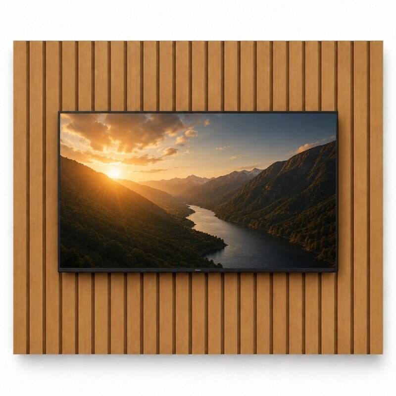 Combo Painel Ripado Plus Modular Nature + Nicho Tucumã Nature/Off + Torre Modular 2.2 Nature + Prateleira Nice Nature Larg. 2.16m - JB Bechara - Imagem 9