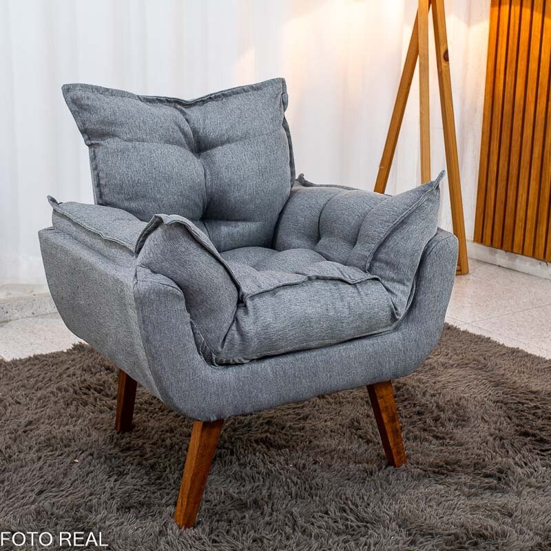 Poltrona Delux Linho Cinza