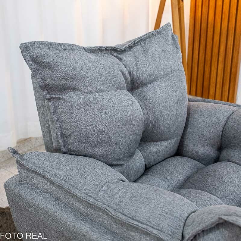Poltrona Delux Linho Cinza - Imagem 4