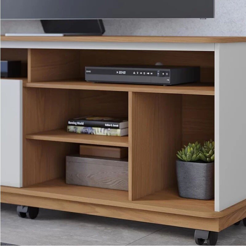 Rack Bancada Jurerê Larg. 1.50m Freijó/Off White Matte para TV até 65"- Colibri - Imagem 4