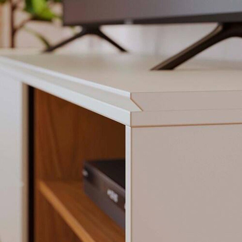 Rack Bancada Otawa Larg. 1.60m Off/Freijó para TV até 65" - Colibri - Imagem 4