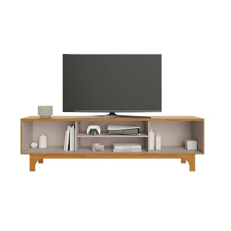 Rack Triunfo Ripado Larg. 2.00m Cinamomo/Off para TV até 70" - JCM - Imagem 2