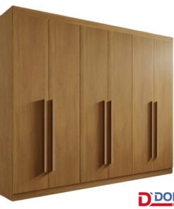 Roupeiro Da Vinci Plus 6 Portas Cinamomo Larg. 2.75m - D Doro