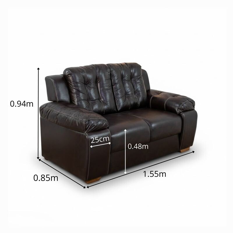 Sofá 2 lugares 240 Korino Café Larg. 1.55m - Rondomóveis - Imagem 2