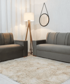 Sofá 3 e 2 lugares Maceió Veludo Cinza 813