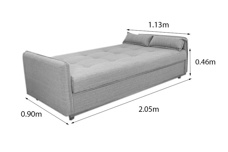 Sofá Cama Ipanema Baú Linho Bege 2274 Larg. 2.05m - Imagem 10